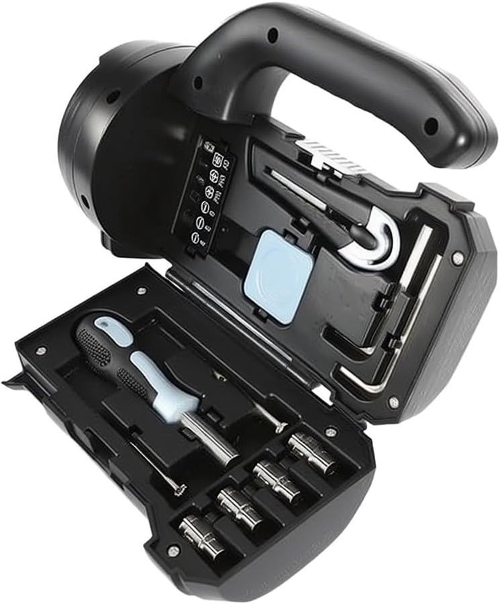 Zaklamp Gereedschapset - Multitool Zaklamp - Kamperen Reparaties - Oplaadbaar Geïntegreerd - 20 x 98 x 137 cm - Zwart