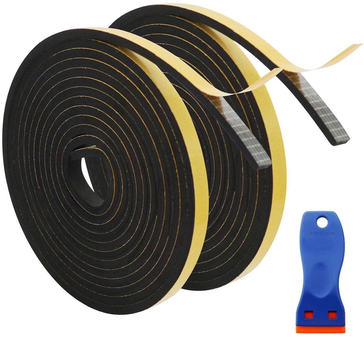 Dailygoods- Schuimband Hoogwaardige Materialen - Afdichtingsband - Afdichtingstape Waterdicht - Eenvoudige Installatie - Aanpasbare Afmetingen - 12 mm x 6 mm x 5 m