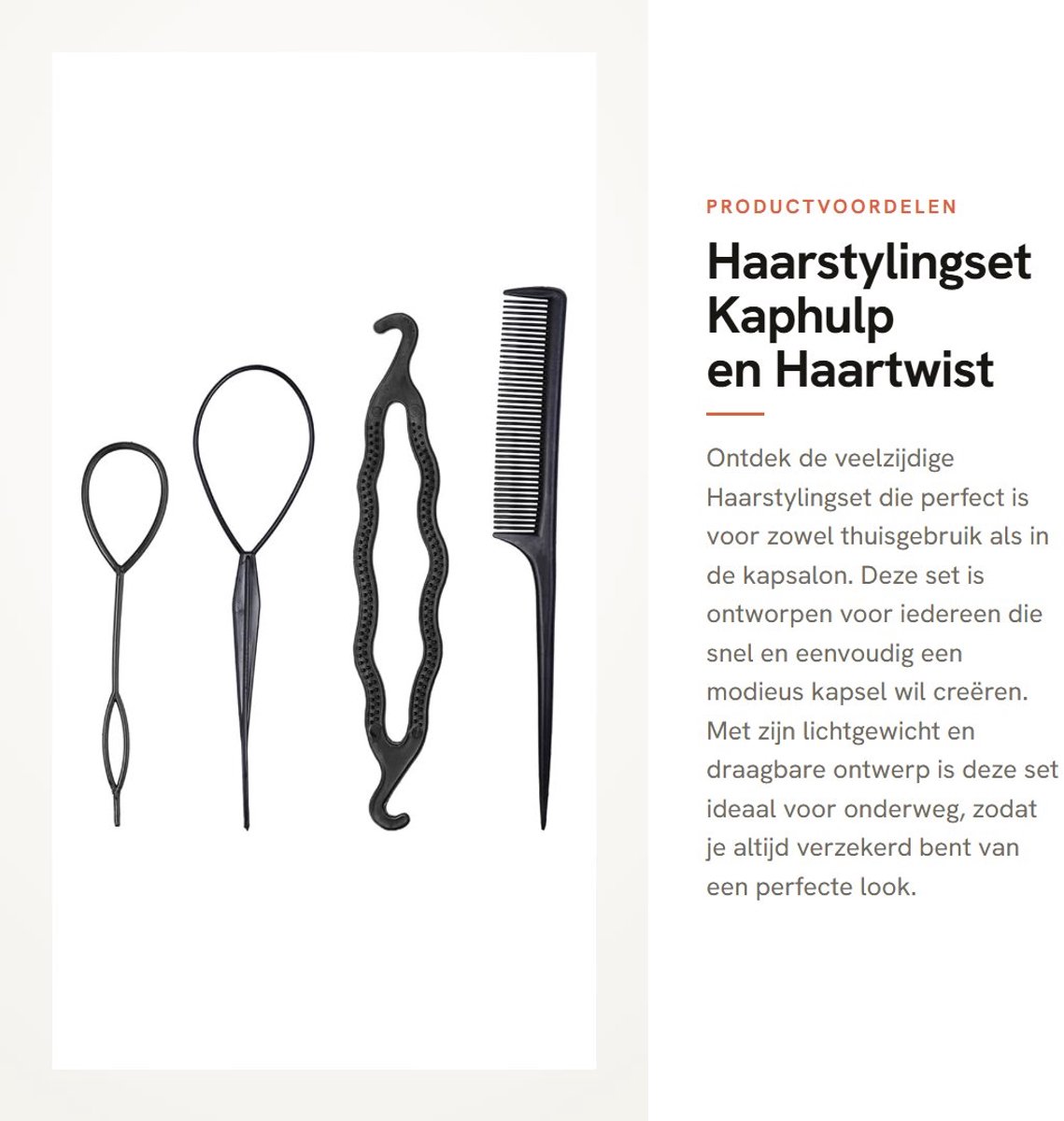 Dailygoody - Haarstylingset - Kaphulp en Haartwist - Lichtgewicht