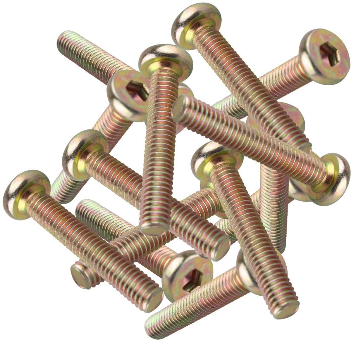 Dailygoods- Platte Kopschroeven 35 mm - Zeskantschroeven - Houtverbinding - Corrosiebestendig - 20 Stuks - Makkelijk te installeren - Schroeven