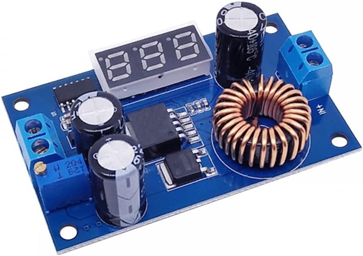 Spanningsregelaar Module - Boost Converter - Zonne-energie Laden - Instelbare Uitgangsspanning - 5A - Groen