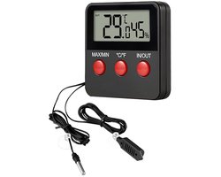 Vochtigheidsmeter Reptielen - Hygrometer Terrarium - Habitat Monitoren - Dubbele Zuignap Sensor - 6.2 x 6.2 cm - Wit