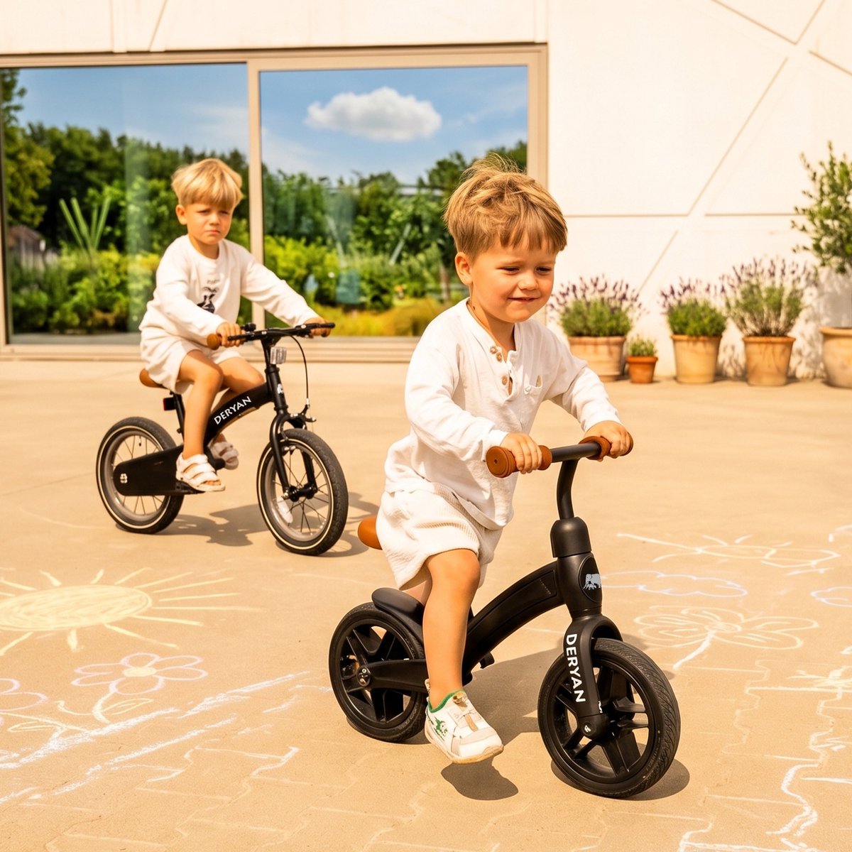 Deryan Luxe Loopfiets 10 inch - Kinderfiets - Zwart — afbeelding 3