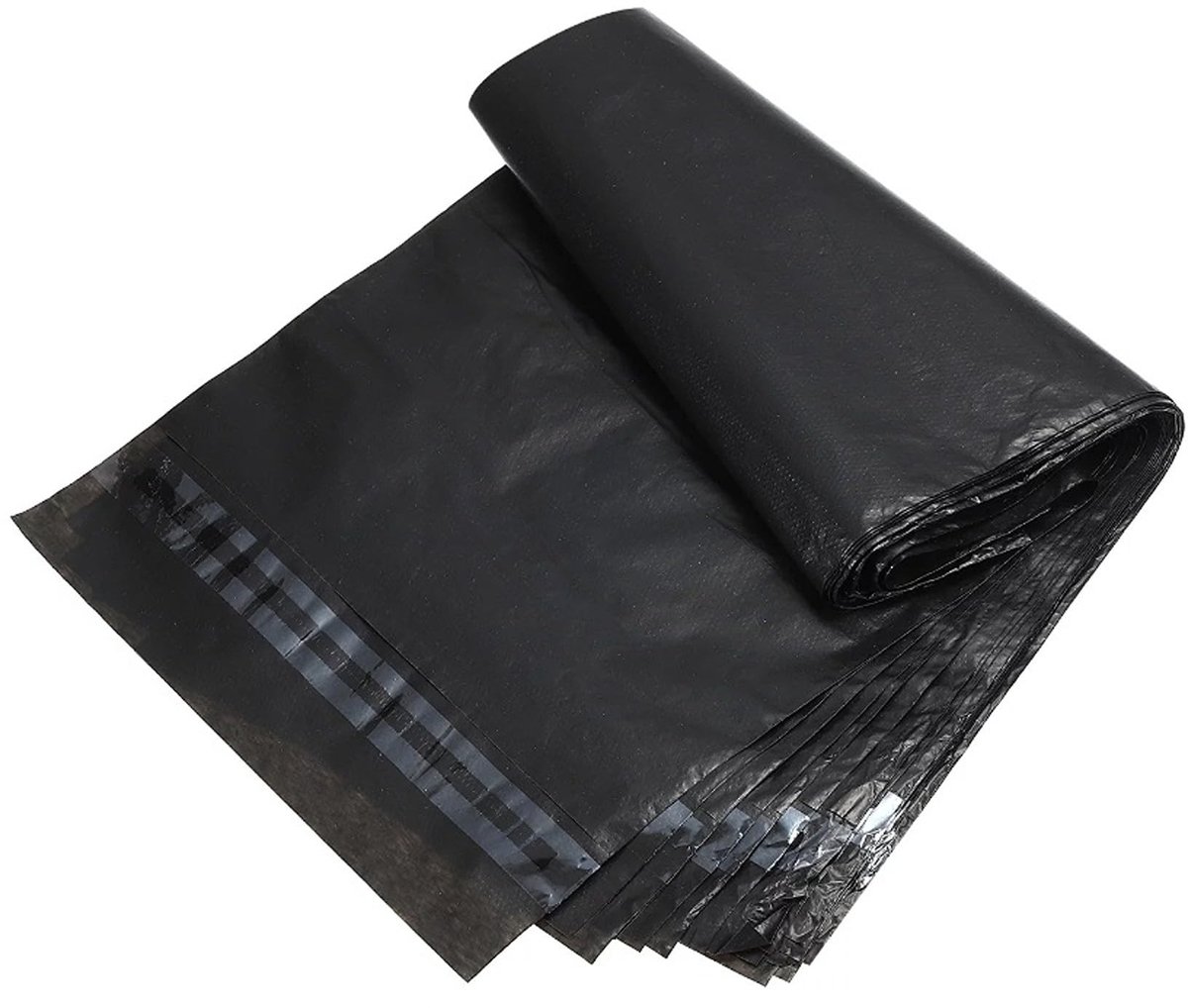 Dailygoods - 350 Stuks Verzendzakken - Zwart, Zelfklevend voor Kleding en Textiel