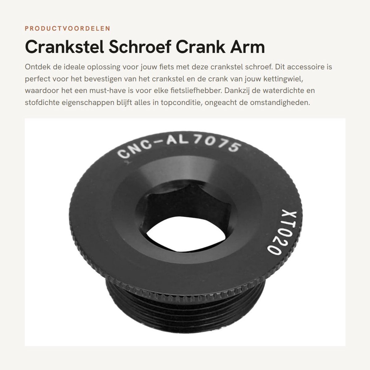 Dailygoods- Crankstel Lichtgewicht - Fietsaccessoires - Bevestigingsbouten - Aluminium - Waterdicht - Eenvoudig te installeren - Fietsaccessoire