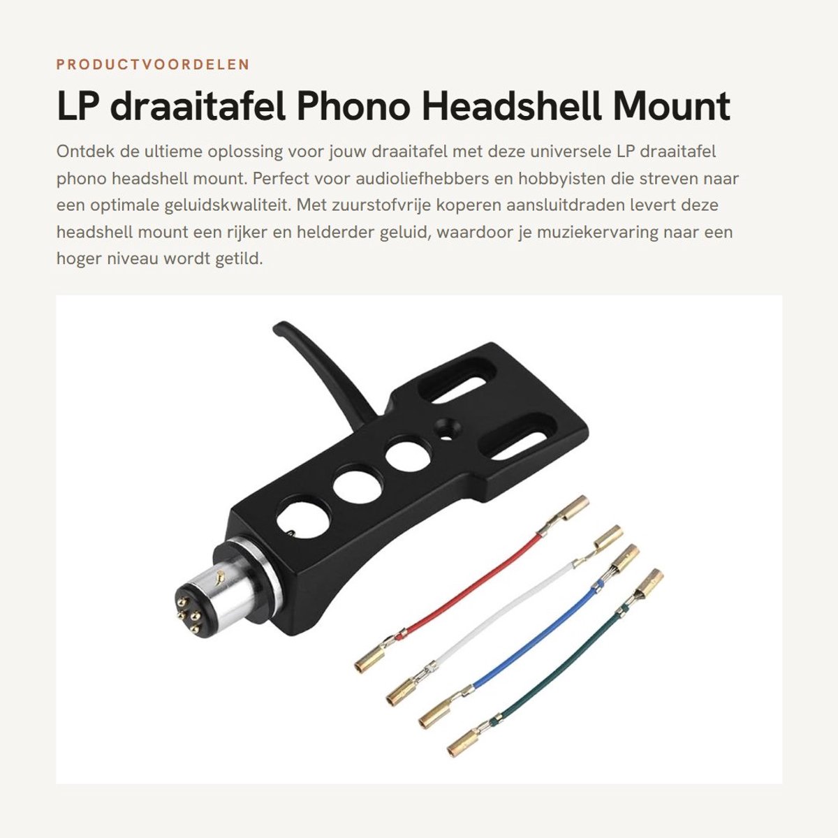 Dailygoody - Lp draaitafel Phono Headshell Mount - Universele phono