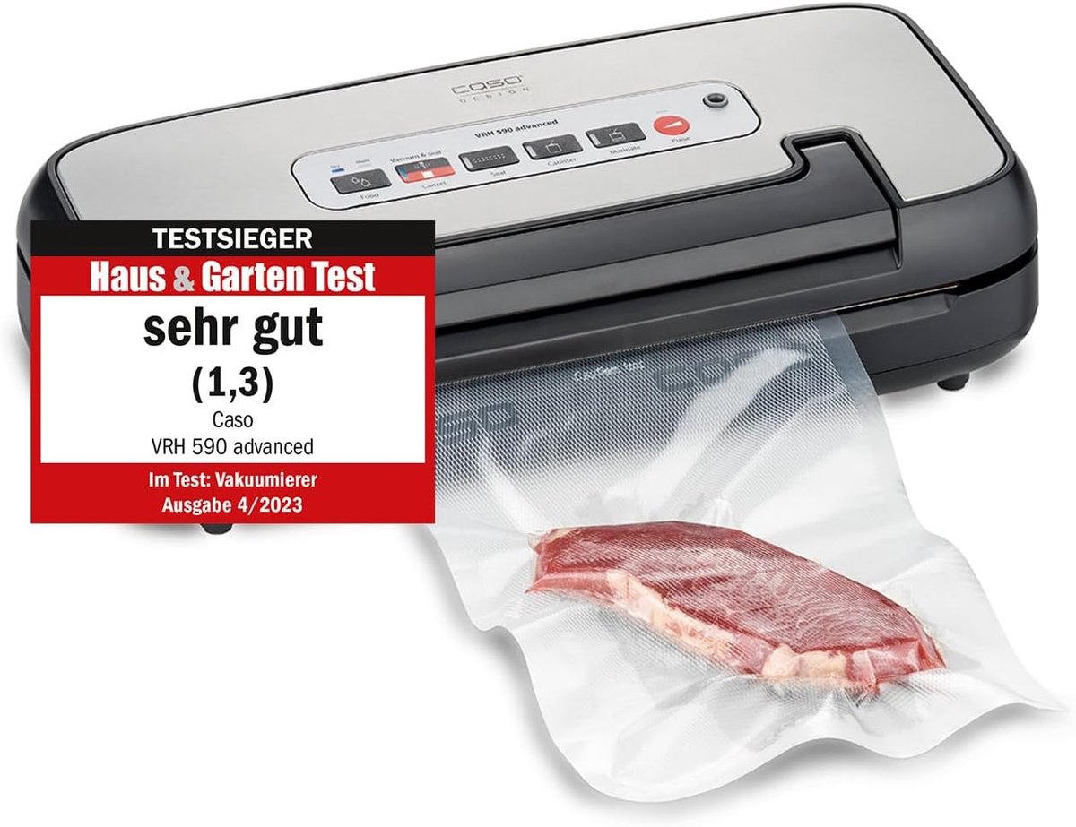 Vacuümmachine - Vacumeerapparaat - Voedsel bewaren - 125 lasprocessen non-stop - 18 x 40 x 11 cm - Zwart