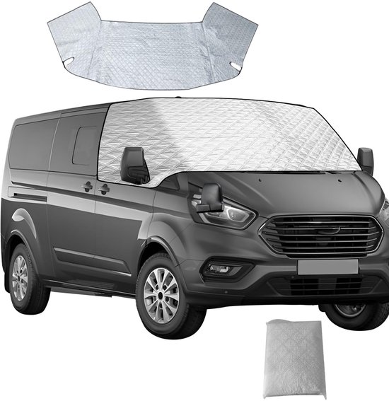 Dailygoods - Voorruithoes voor Ford Transit Custom 2012-2022, waterdichte voorruit externe thermische voorraambekleding sneeuw ijs schild stof zon schermwikkelbekleding