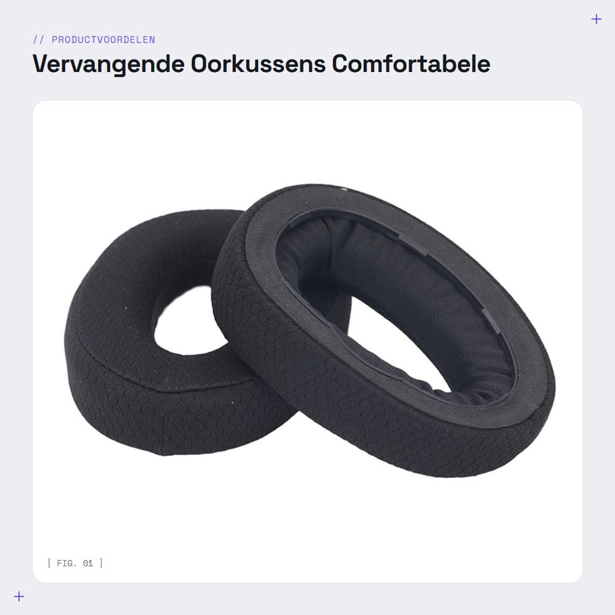 Dailygoods- Oorkussens Vervangend voor EPOS H3 PRO - Comfortabele Oorkussens - Ademende Mesh-stof - Duurzaam en Elastisch - Perfecte Pasvorm - Hoofdtelefoon Oorkussens
