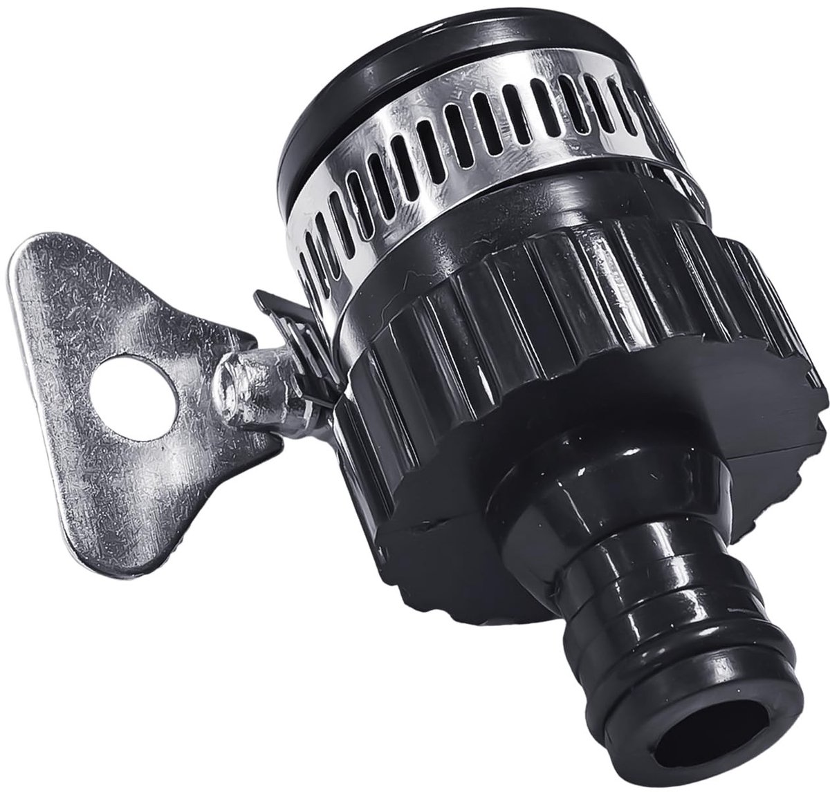 Dailygoods - kraanaansluiting - adapter voor tuinslang - stijlvol ontwerp - zwart - multifunctioneel - geschikt voor keuken en badkamer - 1 stuk