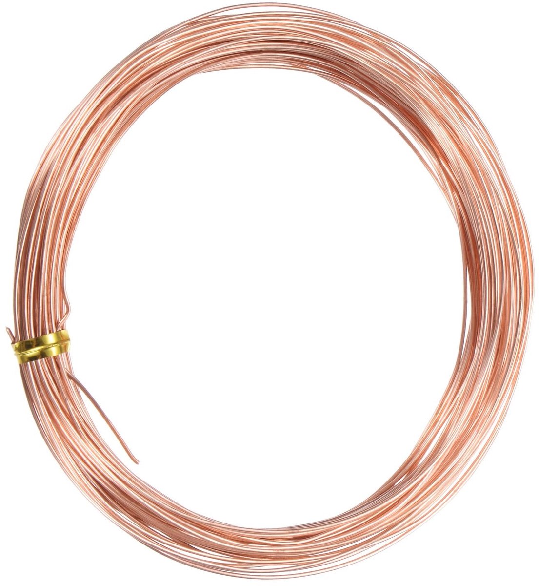 Dailygoods - M METERXITY 99,9% zachte koperdraad, 20 gauge 15 m, puur koperdraad voor knutselen, sieraden maken, tuinieren, planten, kralen, knutseldraad, 0,8 mm, 15 m