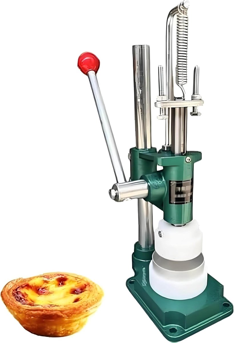Taartbodem Machine - Taartschelpmaker - Bakken - Handmatig Bedienbaar - 12x20x42 cm - Zilver