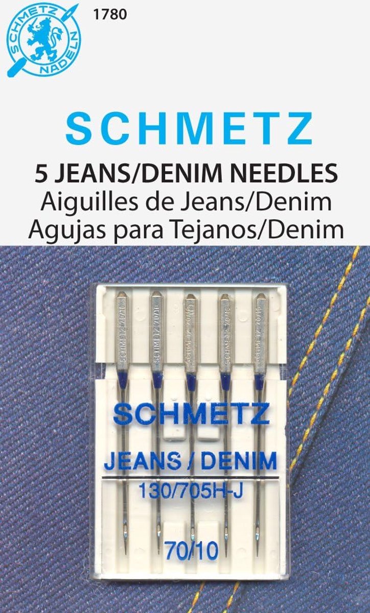 Machine Naalden - Denim Naalden - Kleding Maken - Voor Zware Stoffen - 5 Stuks - Zilver
