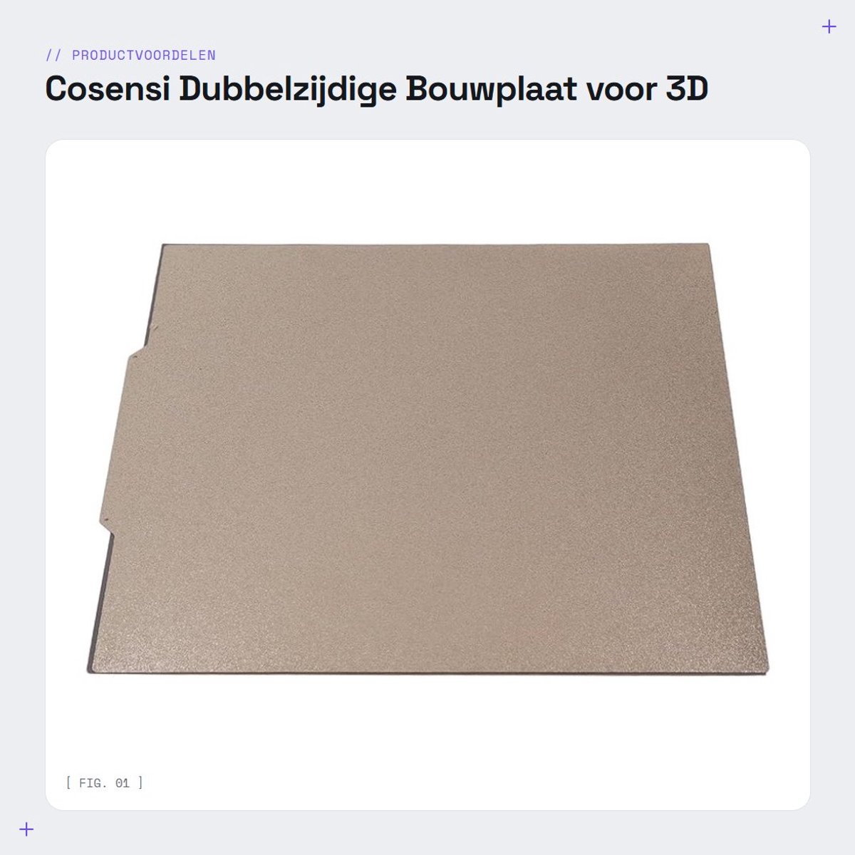 Dailygoods- Bouwplaat 332x340mm - Dubbelzijdig - PEI-coating - Magnetische Basis - Krasbestendig - Eenvoudige Afdrukverwijdering - 3D-printer Bed