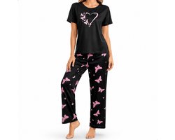 Boncy® Pyjama Set Dames Zacht Hart - Pyama Nachtkleding Volwassenen - Pyjamabroek Meisje - Maat M