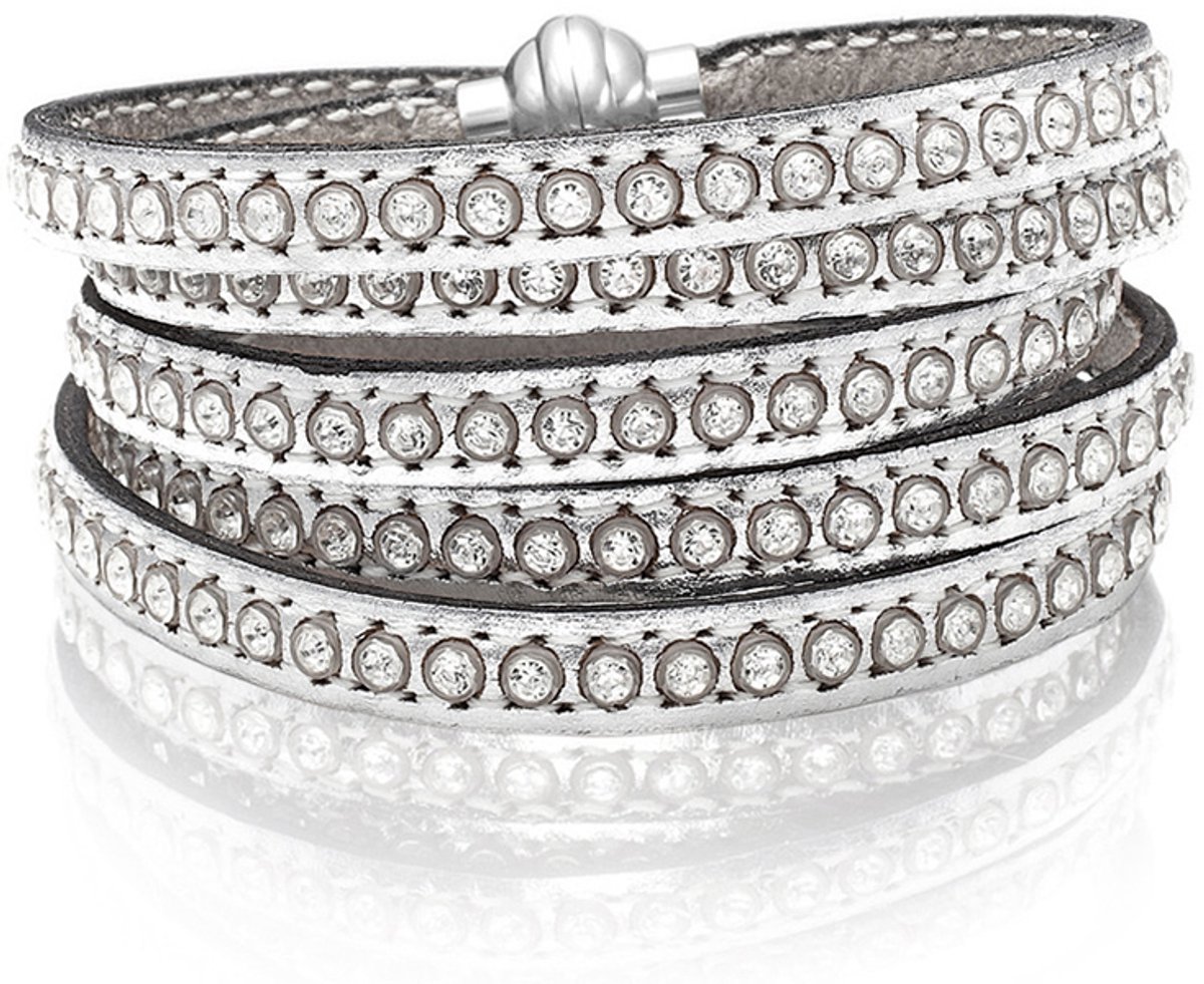 SIF JAKOBS JEWELLERY AREZZO SILVER BRACELET W/ZIRKONIA 90CM SJ-BR2359-AL/CZ/90.
