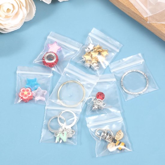 Dailygoods- Mini Zakjes 200 Stuks - Transparante Zakjes - Herbruikbare Zakjes - Sluitzakjes - Opslagzakjes - Duurzaam Materiaal - Ziplock Bags van Dailygoods — afbeelding 2