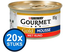 20x Gourmet Gold - Mousse Rund - Kattenvoer Natvoer - 85g