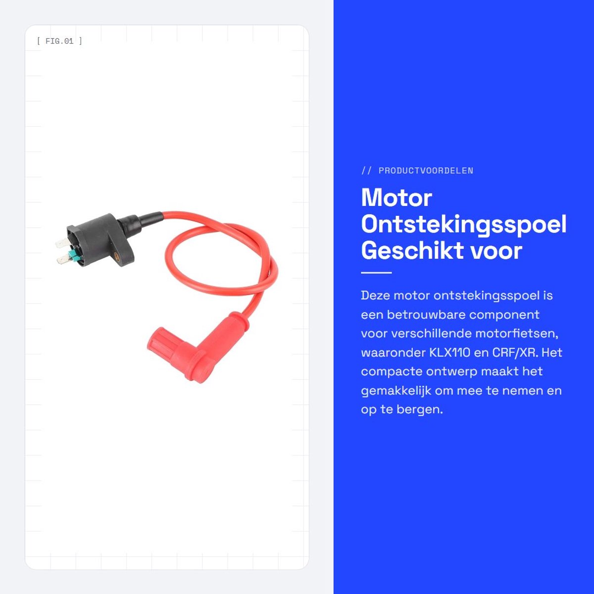 Dailygoods- Ontstekingsspoel Stabiele Prestaties - Geschikt voor Motorfietsen - Draagbaar en Handig - Veelzijdig Gebruik - Compatibel met GPX/SSR/PitsterPro - Bobine