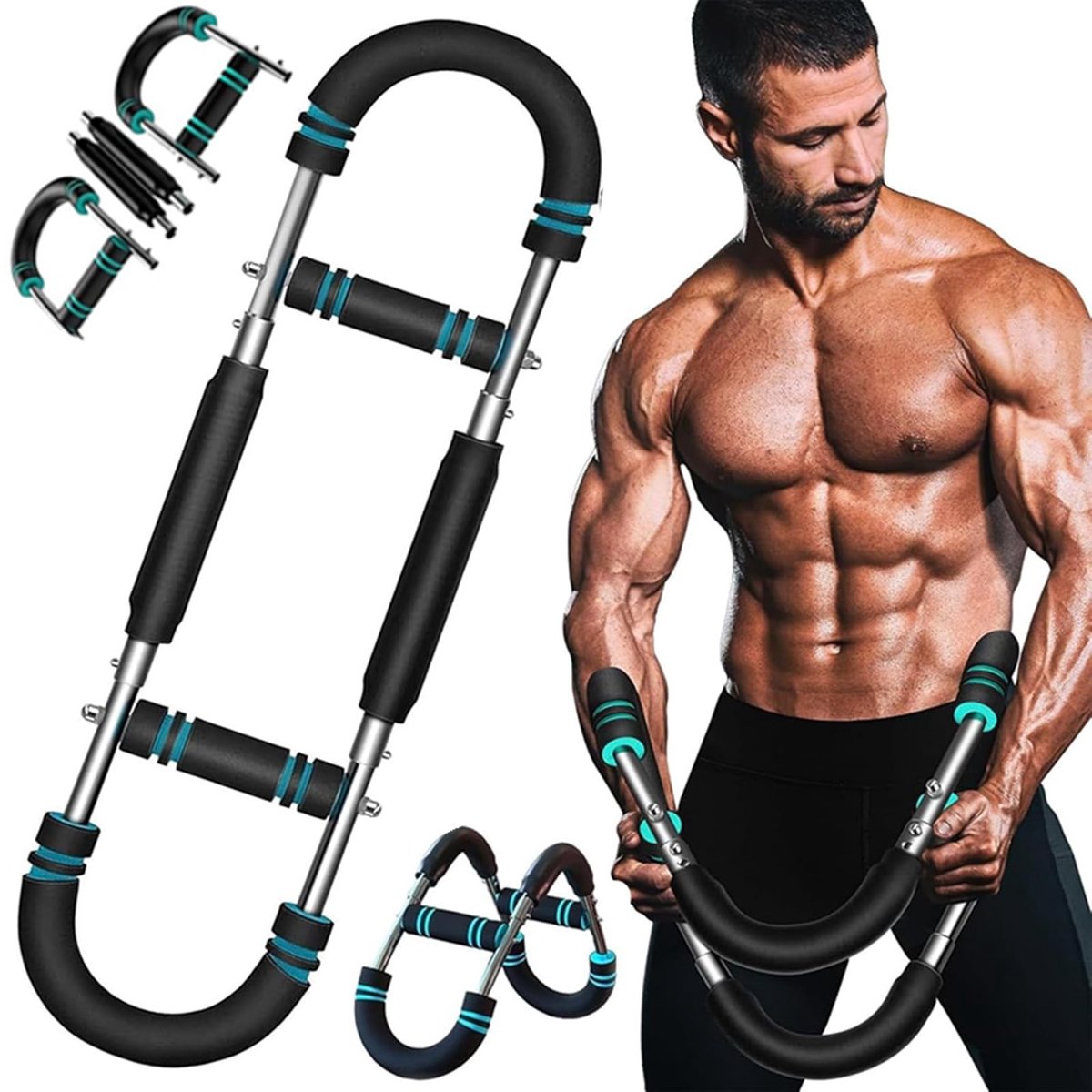 Dailygoods- Arm Trainer Effectieve Oplossing - Verstelbare Borst Expander - Fitnessapparatuur - Duurzaam Staal - Thuis Training - Verhoogt Kracht 40% - Fitnessapparaat