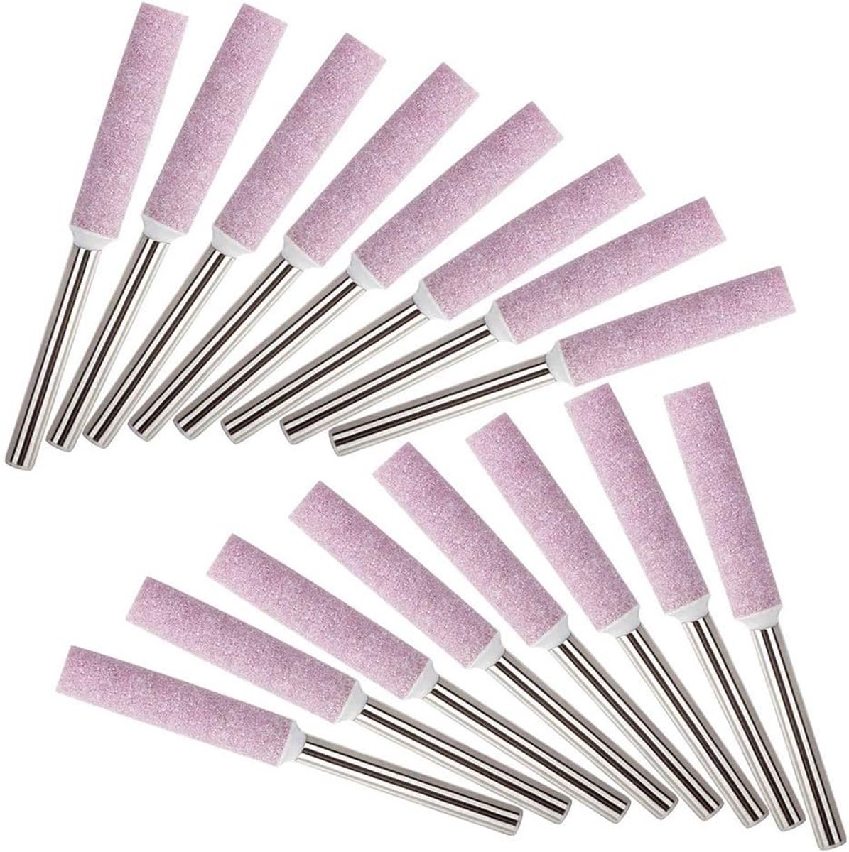 Kettingzaag Slijpstenen - Slijpaccessoires - Zaagketting Onderhoud - 16 Delige Set - 4.8Mm - Grijs
