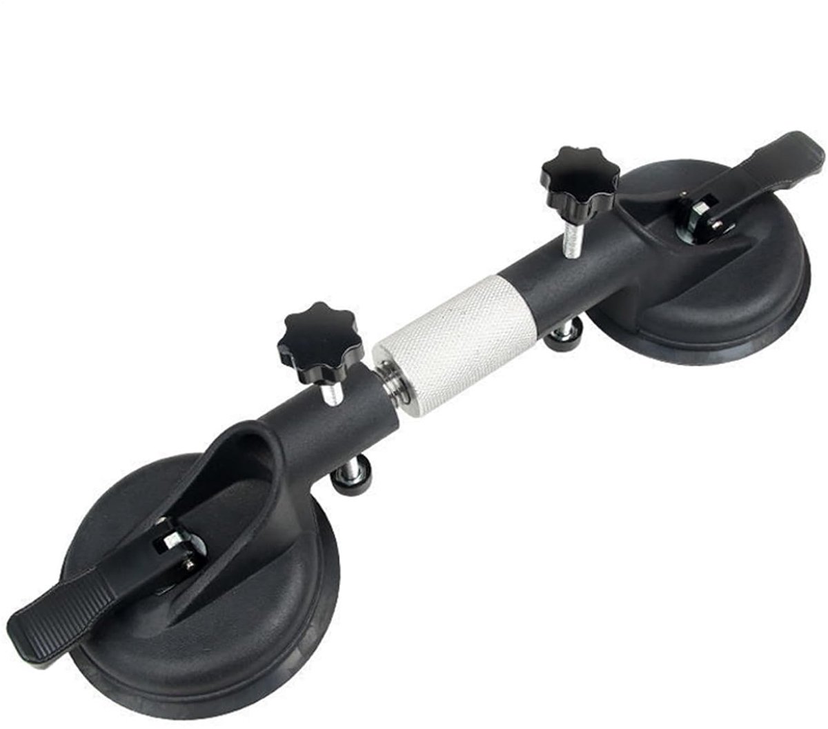 Zuignap Deuktrekker - Glazen Tegellifter - Materiaal Verplaatsen - Robuuste Aluminium Structuur - 44 x 17 x 13 cm - Zilver