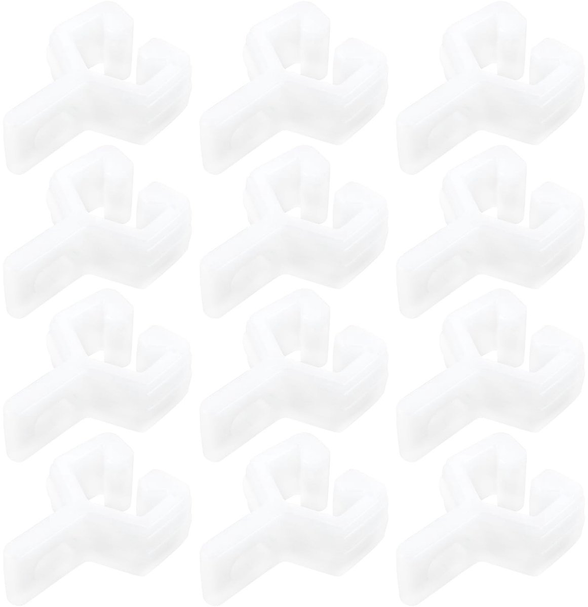Dailygoods- Gordijnrail Haken - 150 Stuks - Smalspoor Glijders - 26,5 mm x 13,3 mm - Nylon Materialen - Verbeterde Glijprestaties - Gordijnglijders