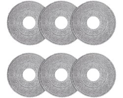 Dailygoods - Sgizoku 24 cm universele spin platte dweil microfiber pads compatibel met Spontex/Minky/Viledas Mop en emmer, past voor ronde en vierkante dweil vervangende hoezen
