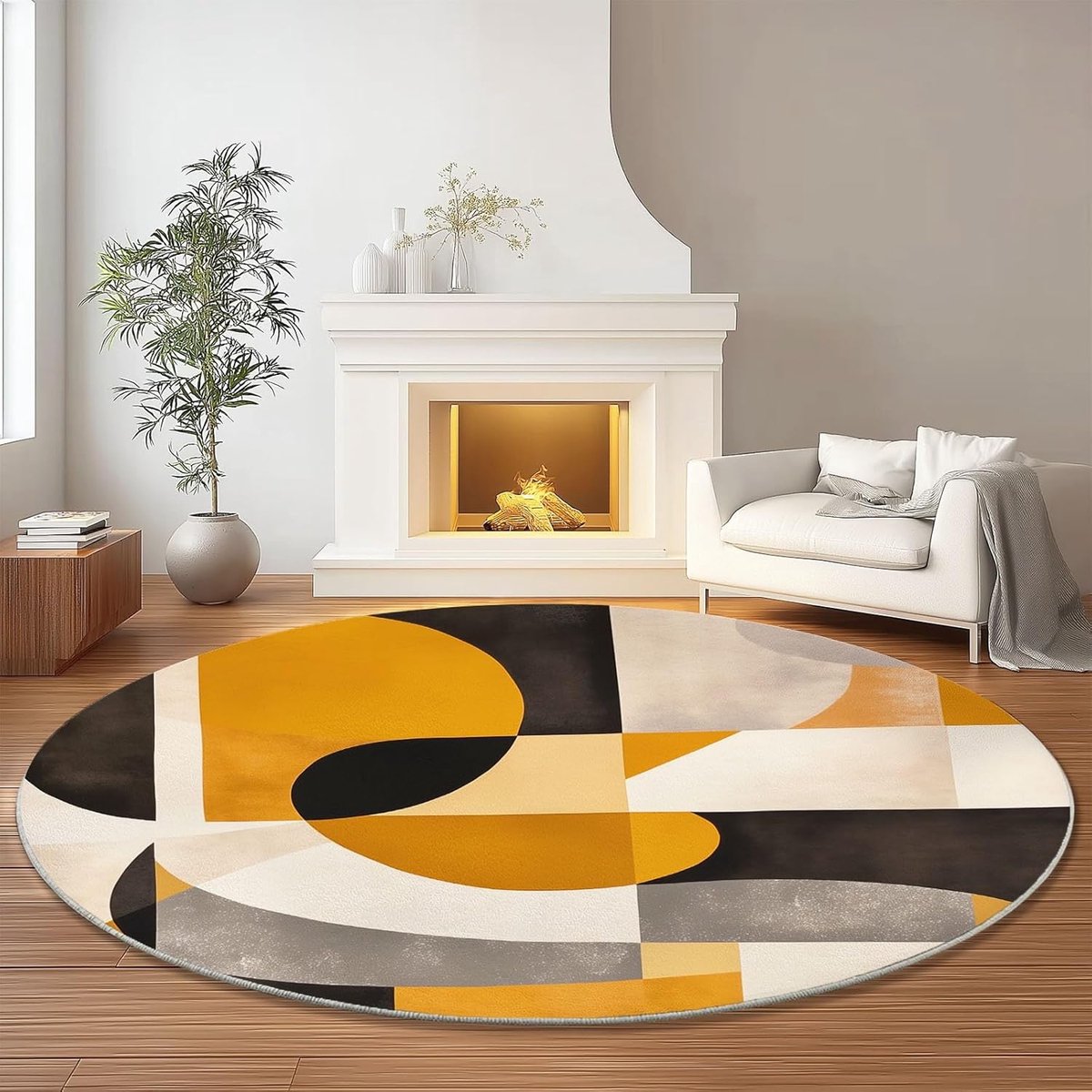 Ronde Vloerkleed - Decoratief Kleed - Woonkamer Decoratie - Antislip Onderkant - 150 cm -