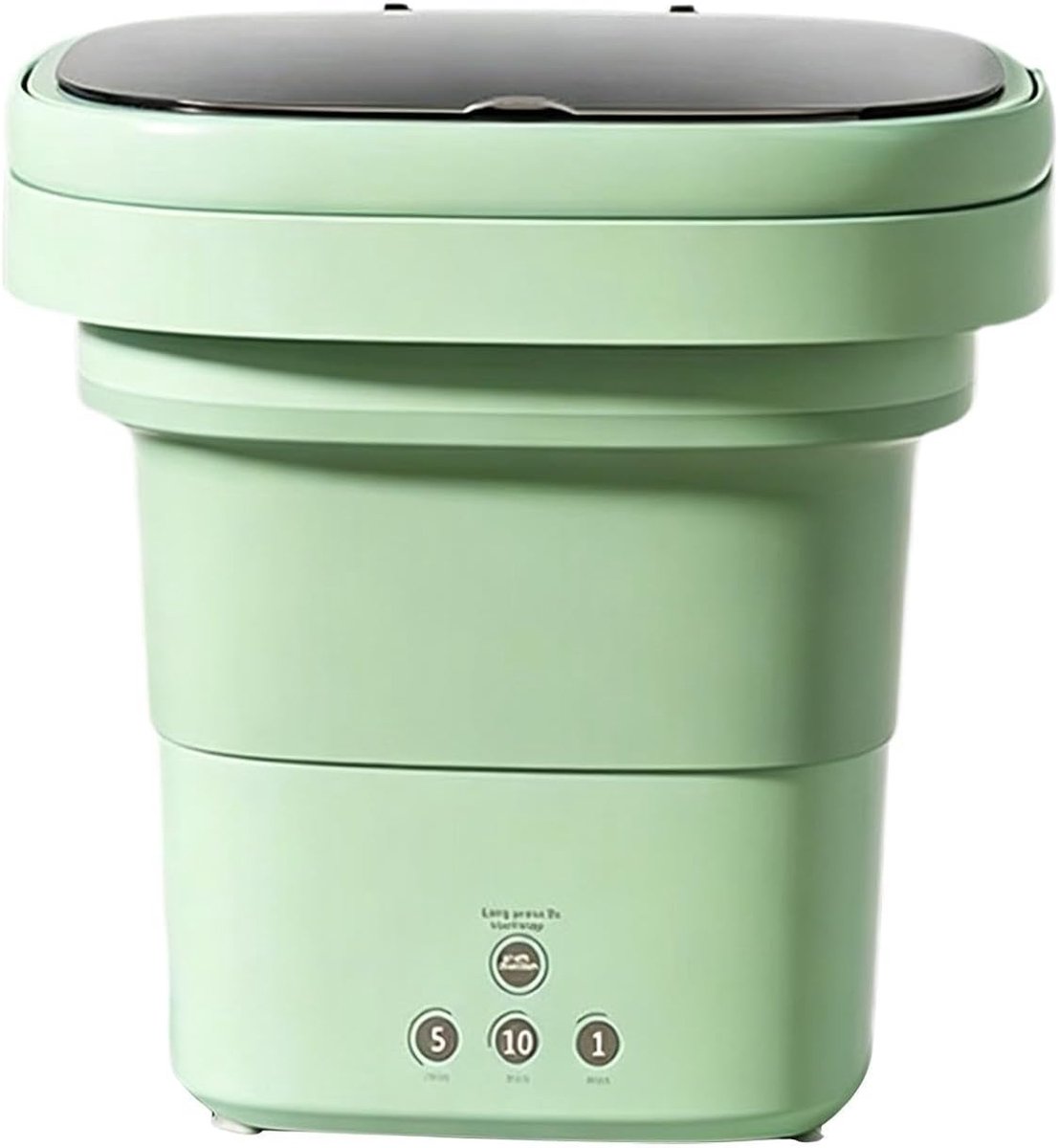 Opvouwbare Wasunit Mini Wasmachine Reizen en Kamperen Stille Werking 6 Liter Capaciteit Groen