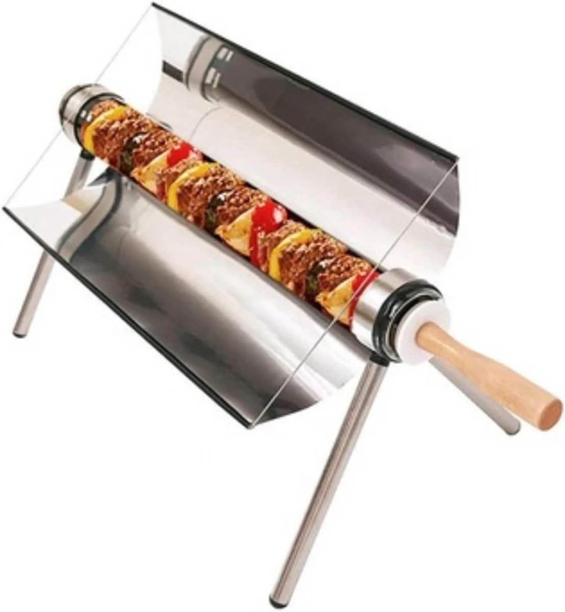 Zonneoven - Outdoor kooktoestel - Kamperen en picknicken - Vacuümbuis technologie - 87 cm - Zwart