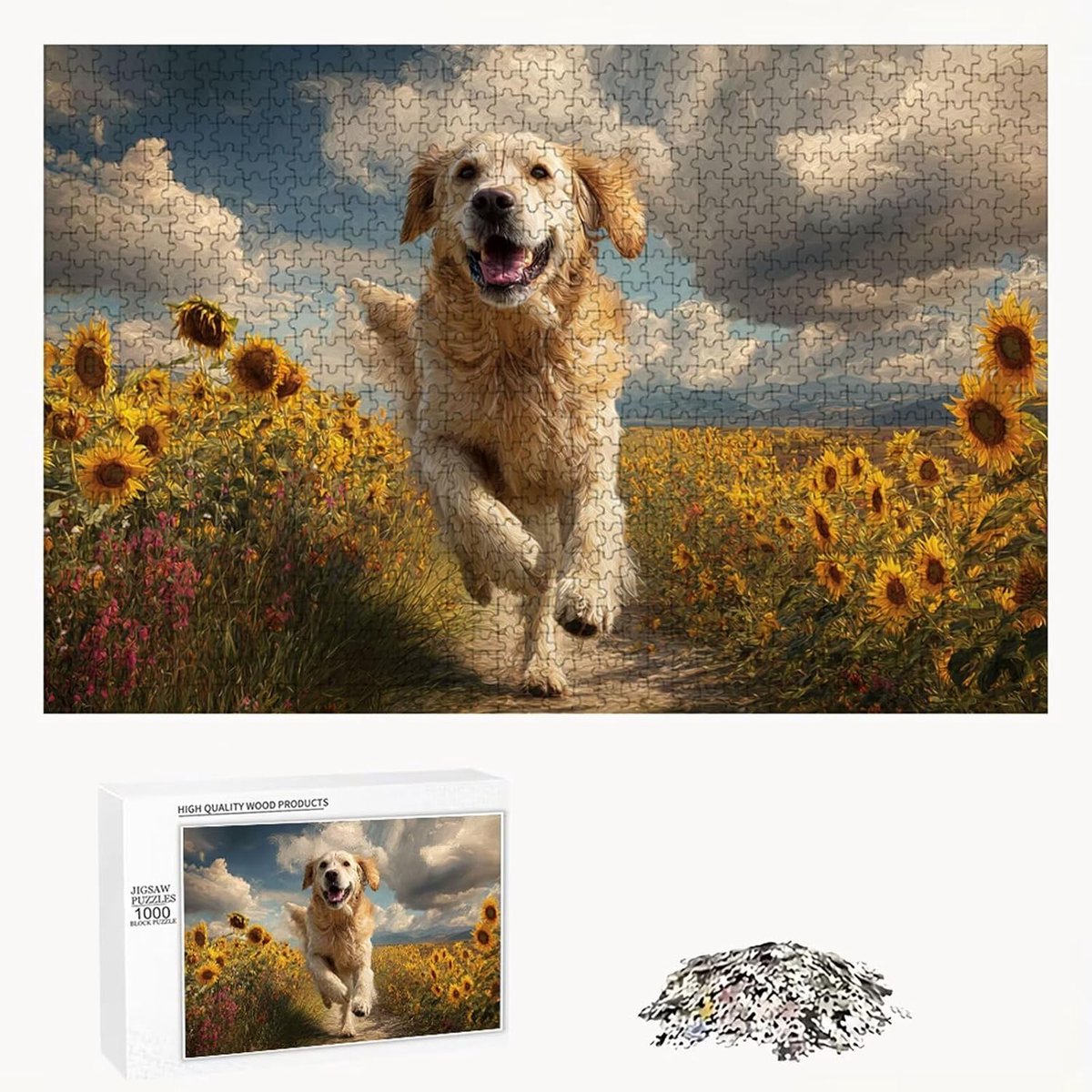 Puzzel 5000 stukjes - Houten legpuzzel - Creatieve hobby - Letters op achterkant - 181 x 105 cm - Kleurrijk