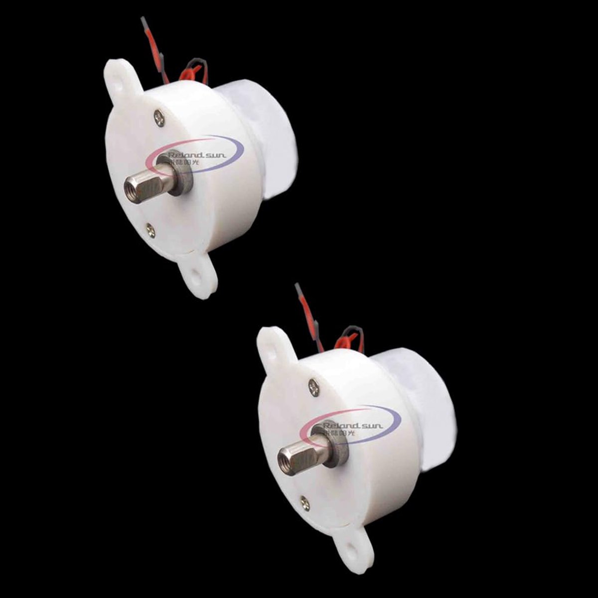DC Motor - Micro Motor - Display Stand - 2 Stuks Set - 7.5 R-min - Zwart