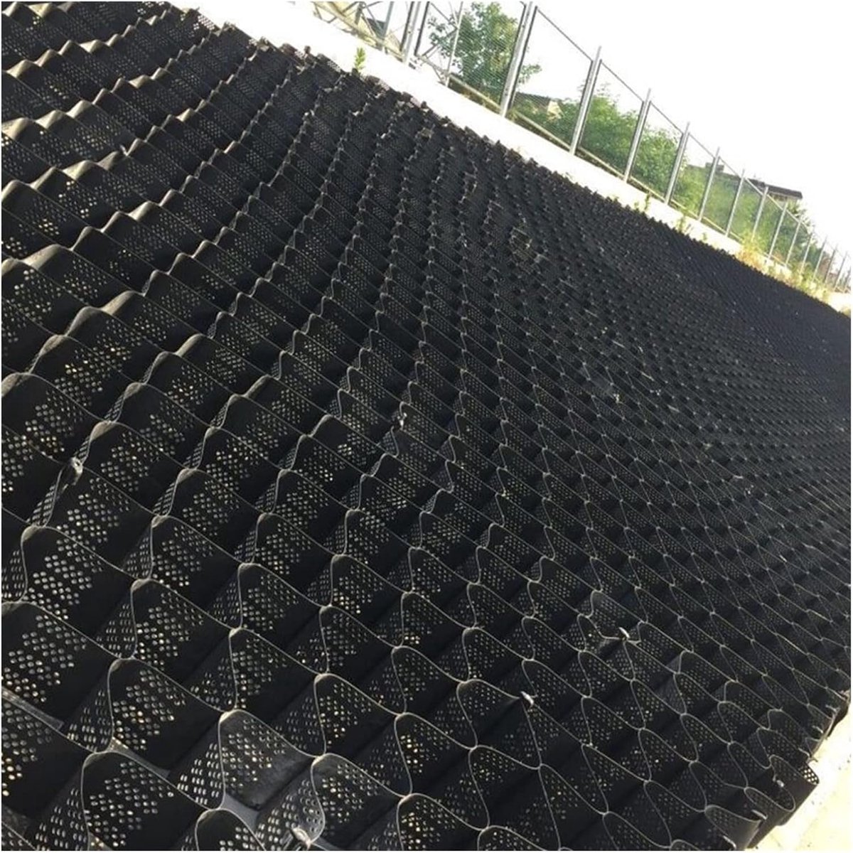 Grindschuur Basis Rooster - Oprit Stabilisatie - Terrasaanleg - Hoge Treksterkte - 5 cm Diepte - Zwart