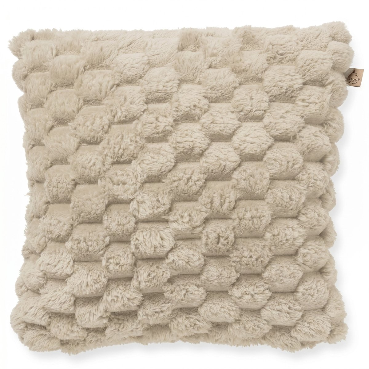 Dutch Decor VIVA - sierkussen 45x45 cm - superzacht - 100% gerecycled - pumice / beige / greige - Inclusief binnenkussen - Luxe kussens voor woonkamer & bank