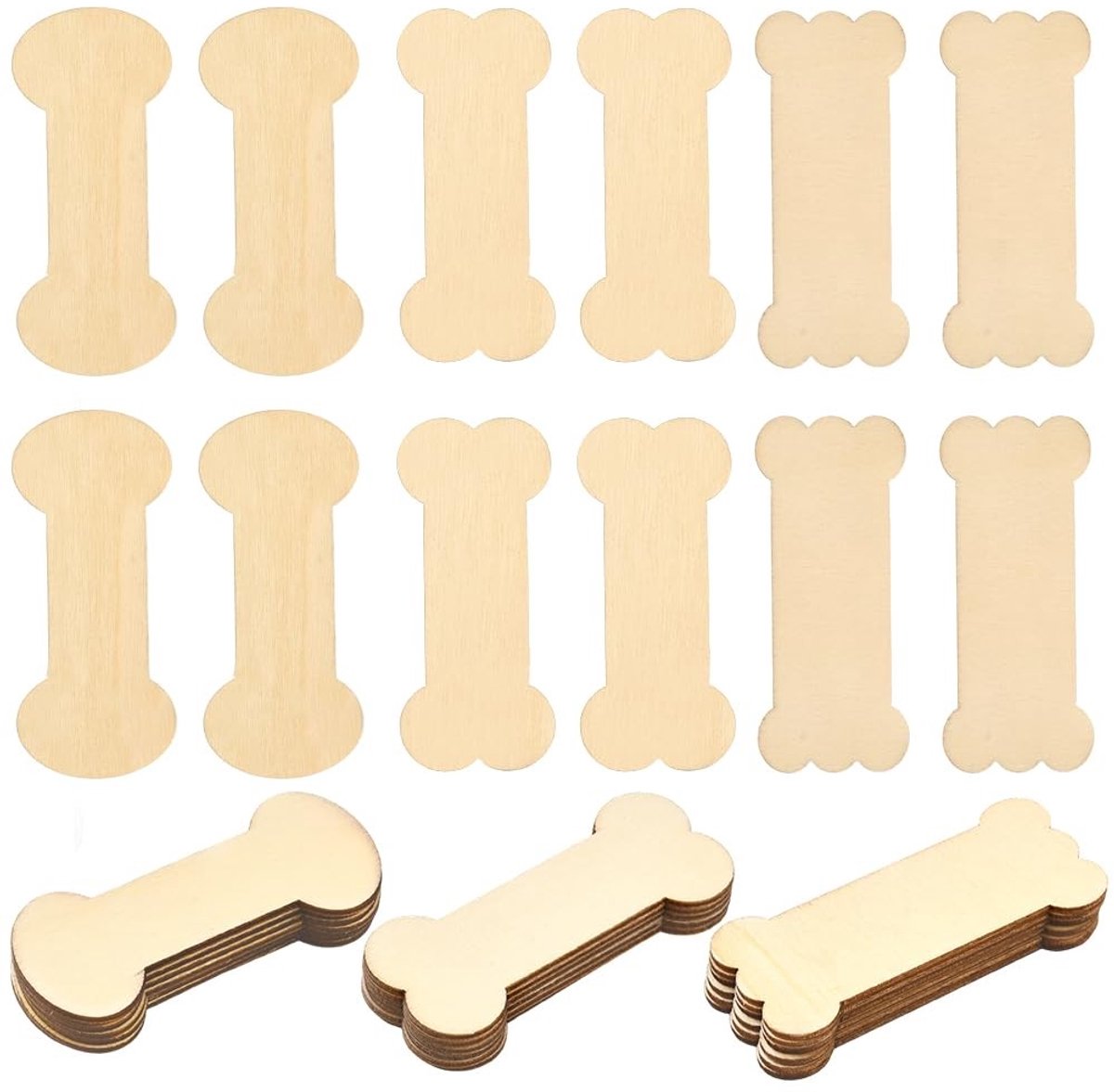 Dailygoods- Draadklossen 60 Stuks - Houten Borduurwerk - Floss Houder - Naaien - Kruissteek - Organizer - BurlyWood - Flossklossen