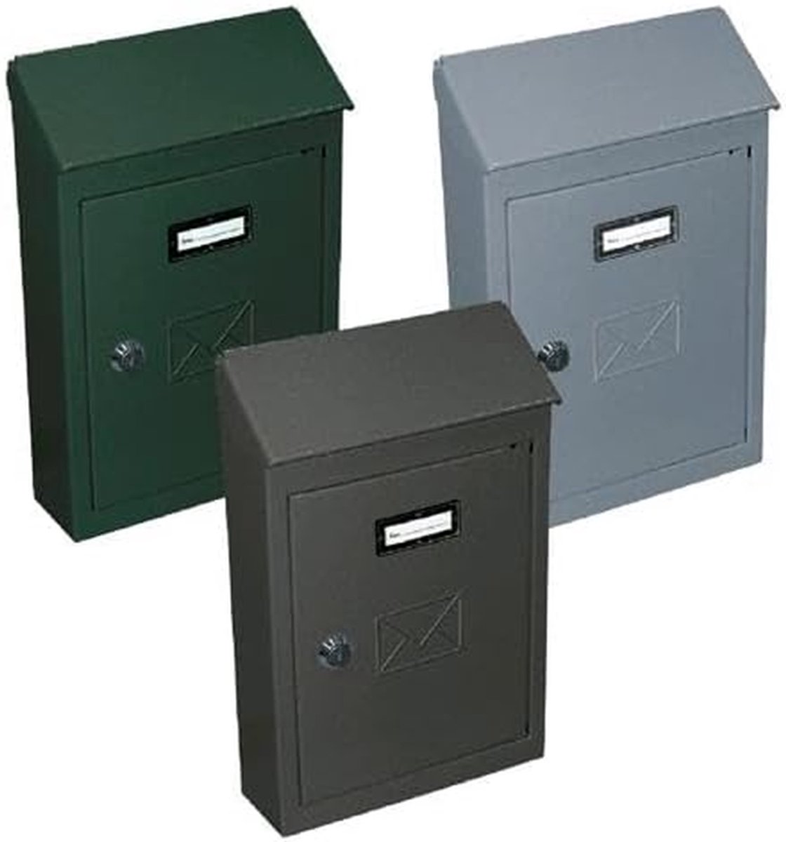 Brievenbus - Postkast Muur - Post Ontvangen - Gelakt Plaatstaal - 20 x 7 x 30 cm - Antraciet