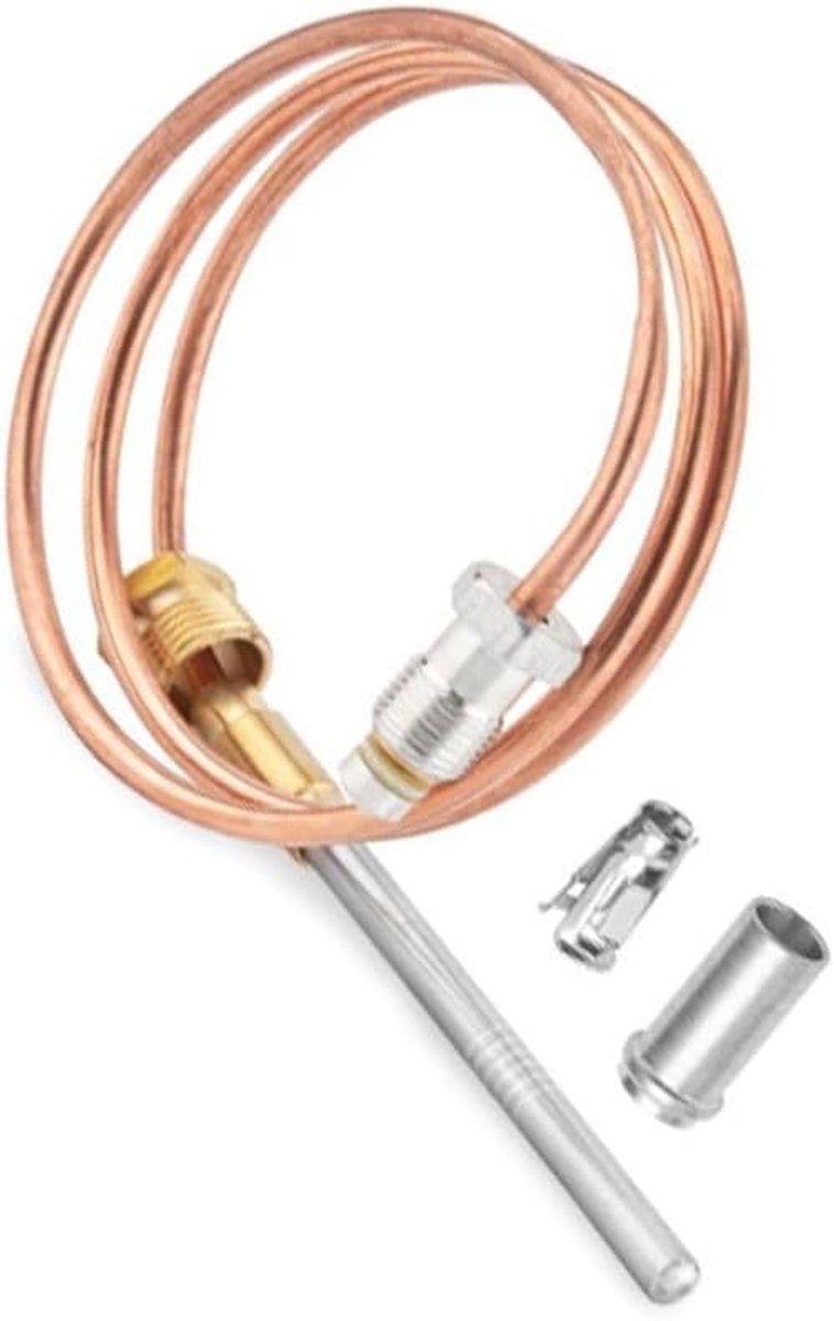 Vervangend Thermokoppel - Gas Detector - Verwarmingssystemen Repareren - Hoge Temperatuur Constructie - 24 Inch - Zilverkleurig