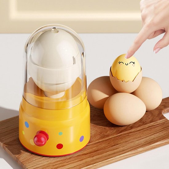 Eimixer - Keuken Gadget - Eieren Mengen - Schil-Intact Combinatie - 15.5 x 8 cm - Geel — afbeelding 2