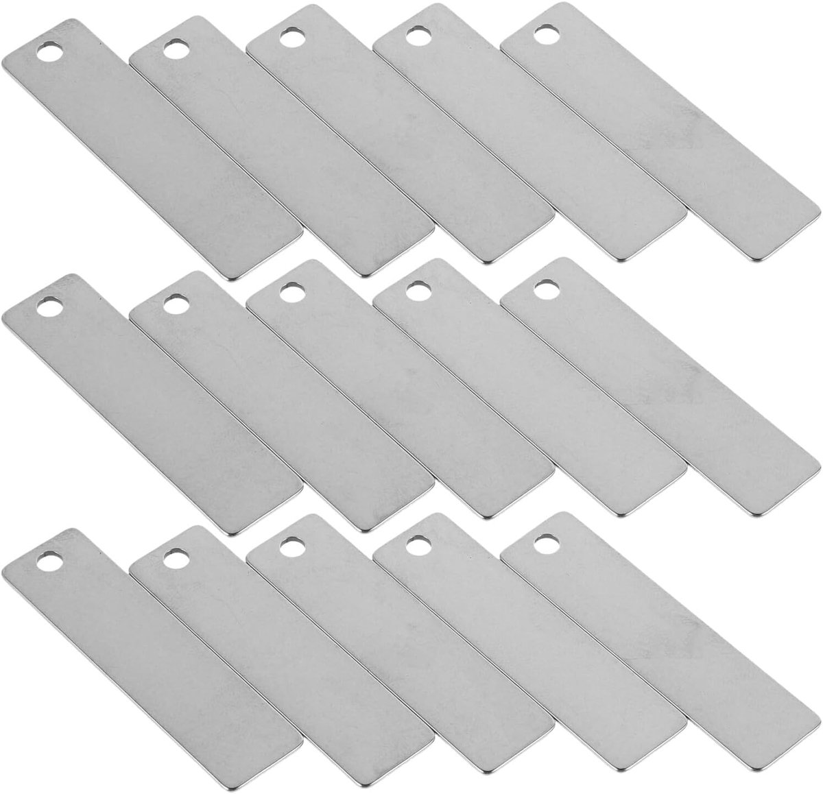 Metalen Labels - Gravure Tags - DIY Sieraden Maken - Roestvrij Staal - 50 Stuks - Zilver