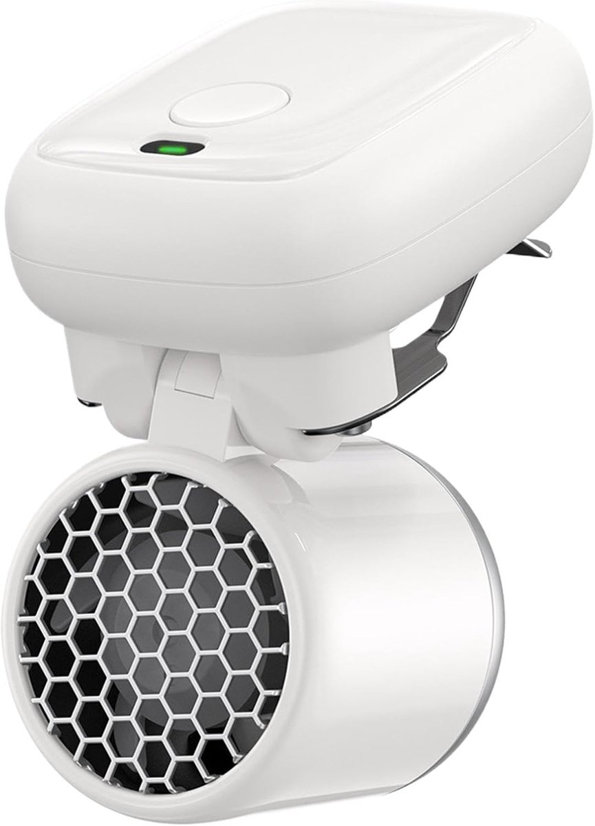 Mini Ventilator - Opklapbare Blower - Buitenactiviteiten - Handenvrije Clip - 5 x 6 x 5 cm - Wit