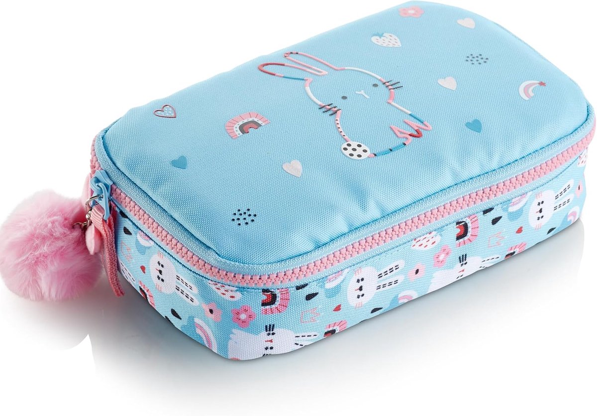 Etui ovaal - Pennendoosje etui - Schoolbenodigdheden organiseren - Gemaakt van gerecyclede flessen - 21 x 11 x 6 cm