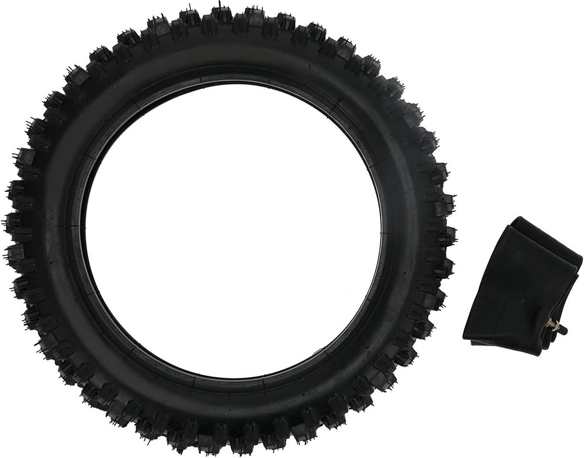 Rubberen Binnenbandset - Motorband Binnenband - Verbeterde Rijprestaties - Betrouwbare Grip Tractie - 90/100-14 inch - Zwart