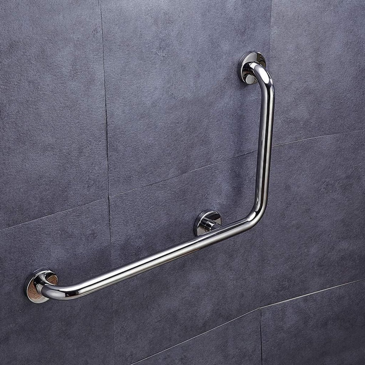 Badkamer Handgreep - Veiligheidshandgreep Douche - Veiligheid In Huis - Roestvrij Staal - 64 cm Lengte - Zilverkleurig
