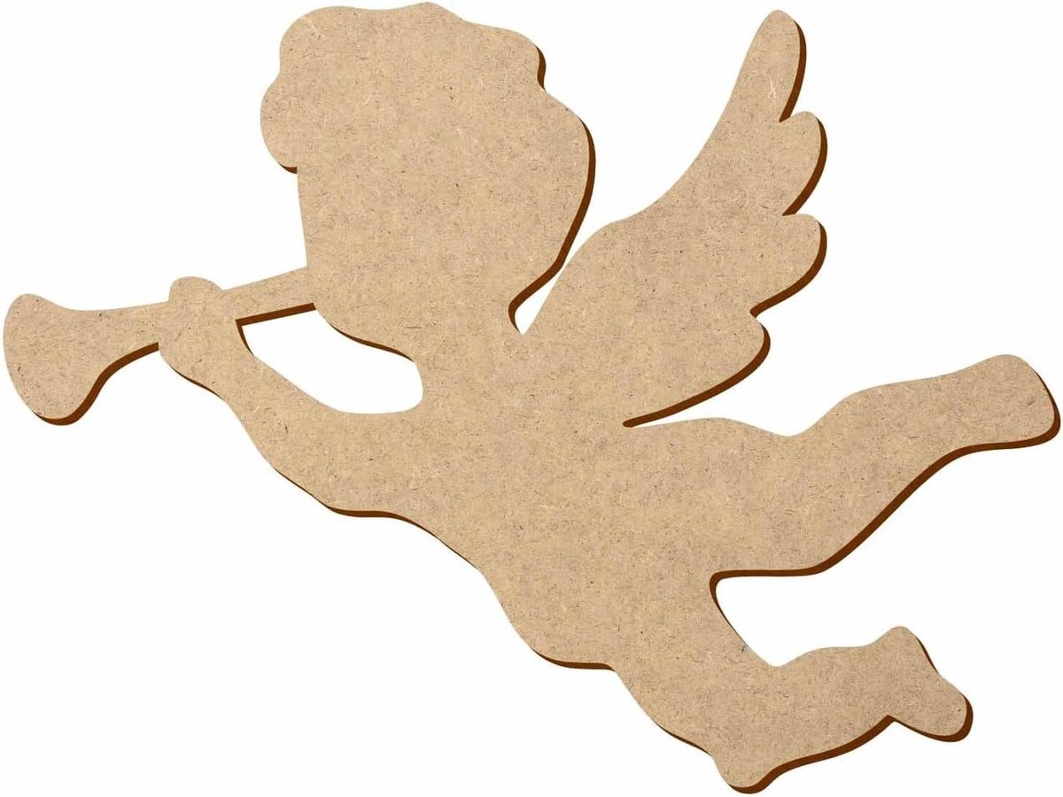 MDF Engelen - Houten figuren - Hobby en knutselen - Lasergesneden details - 5-50 cm breed - Natuurlijk hout