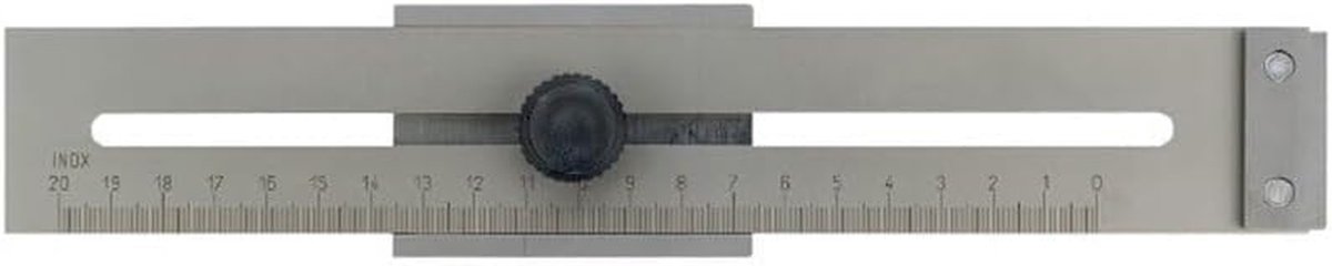 Afschrijflineaal Precisie - Meetinstrument Tekenen - Nauwkeurig Markeren - Verstelbare Hoek - 30 cm - Zilverkleurig