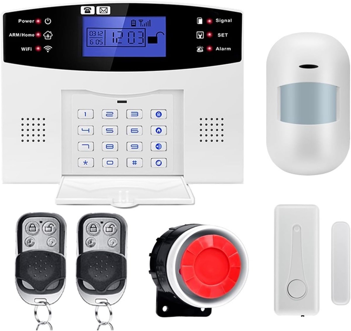 Draadloos Alarmsysteem - Slimme Beveiliging - Huis Beveiligen - App Bediening - 99 Zones - Zwart