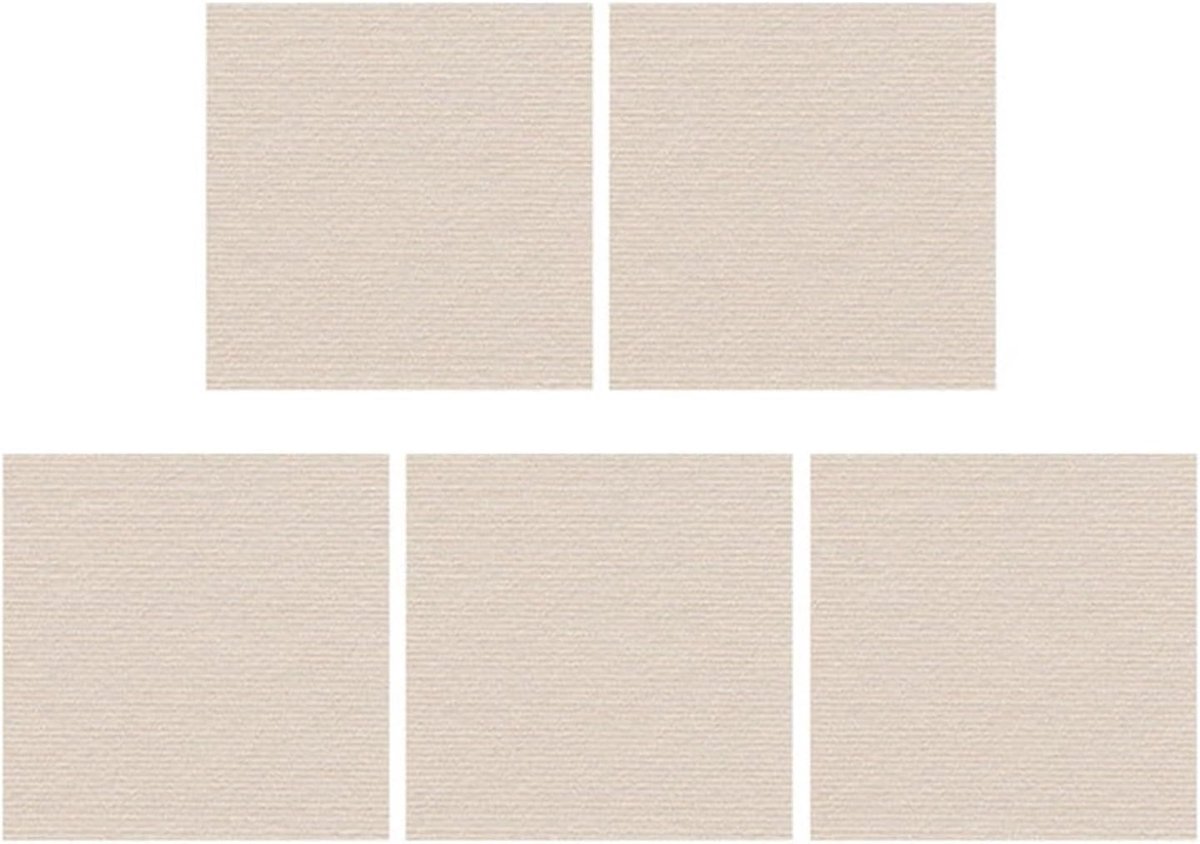 Tapijttegels - Zelfklevende tegels - Vloer Vernieuwen - Slijtvast en Geluiddempend - 30x30cm 5 Stuks - Khaki