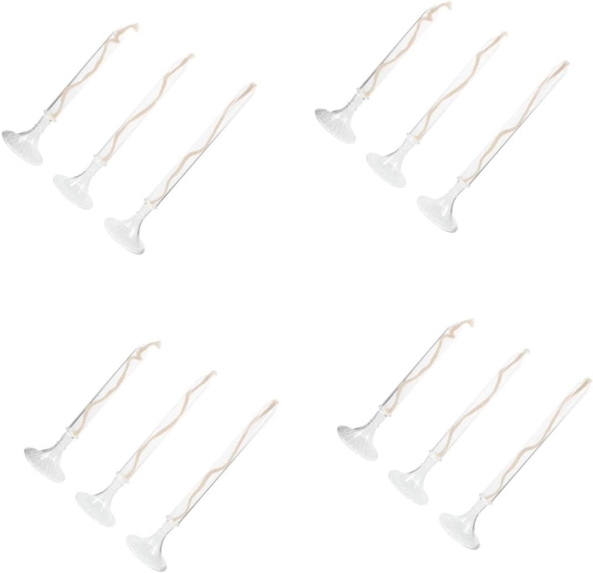Glazen Kaars Olielamp - Huisdecoratie Licht - Romantisch Diner - Hoog Borosilicaatglas - 4 Sets - Transparant