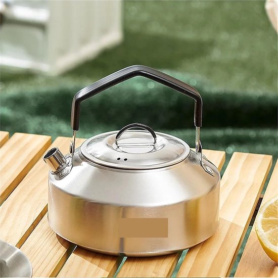 Camping waterkoker - Theepot buiten - Outdoor koken - Snelle verwarming - 1500 ml - Zilver — afbeelding 5